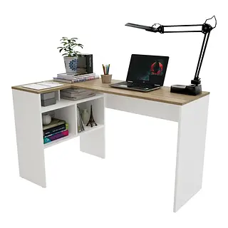 Escritorio de esquina compacto