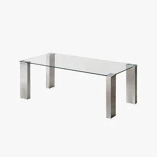 Mesa de centro con vidrio templado