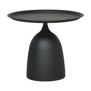Mesa auxiliar redonda negra